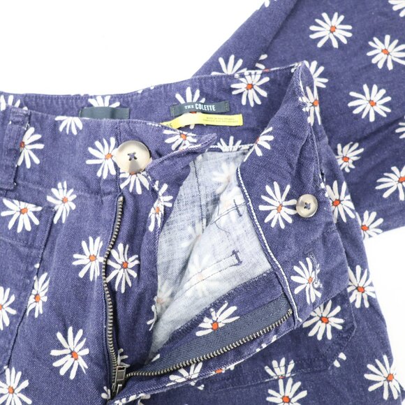 anthropologie pants Women's 25 Maeve The Colette Floral Crop Wide Leg Cotton - Picture 9 of 12